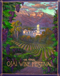 ojai wine festival poster