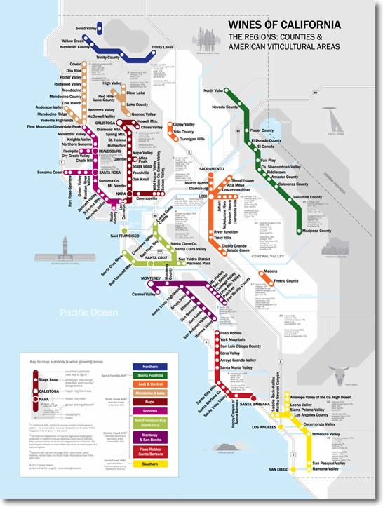 Wine Country Map Of California Printable Maps